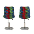 Colorful Japanese Flower Pattern Print Bar Stool Covers