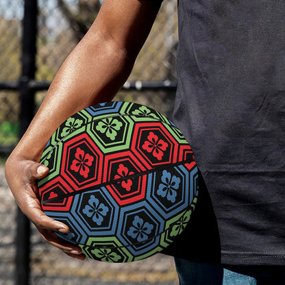 Colorful Japanese Flower Pattern Print Basketball