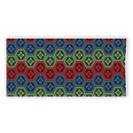 Colorful Japanese Flower Pattern Print Beach Towel