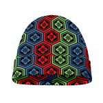 Colorful Japanese Flower Pattern Print Beanie