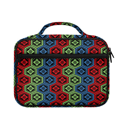 Colorful Japanese Flower Pattern Print Briefcase Bible Bag