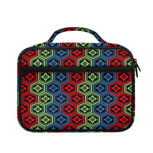 Colorful Japanese Flower Pattern Print Briefcase Bible Bag