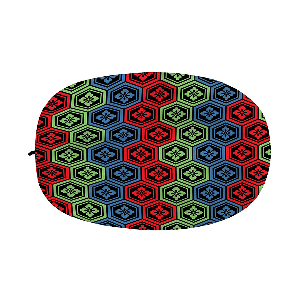 Colorful Japanese Flower Pattern Print Car Side Mirror Covers
