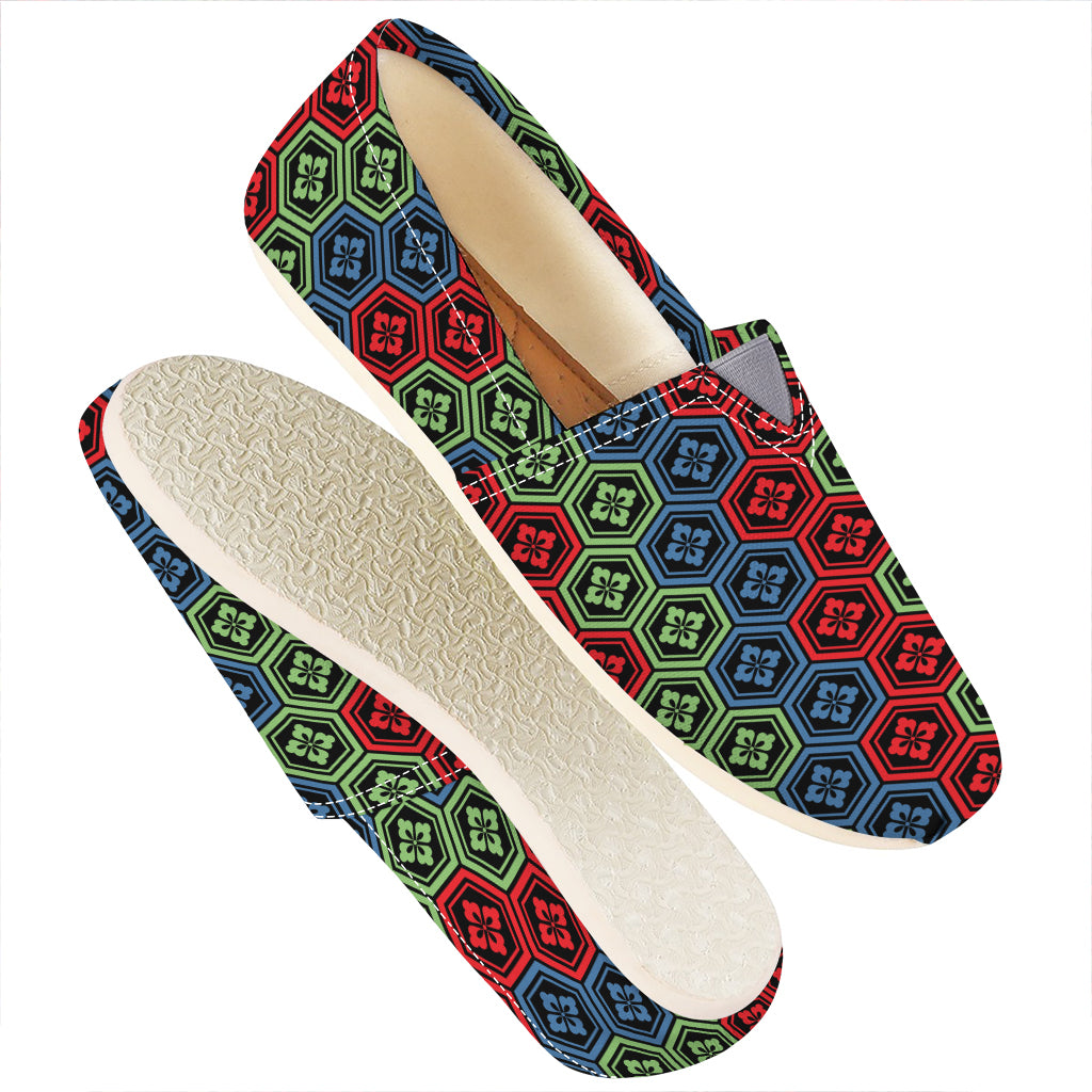 Colorful Japanese Flower Pattern Print Casual Shoes