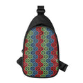 Colorful Japanese Flower Pattern Print Sling Bag
