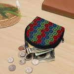 Colorful Japanese Flower Pattern Print Coin Purse