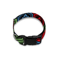 Colorful Japanese Flower Pattern Print Dog Collar
