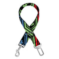 Colorful Japanese Flower Pattern Print Dog Seat Belt