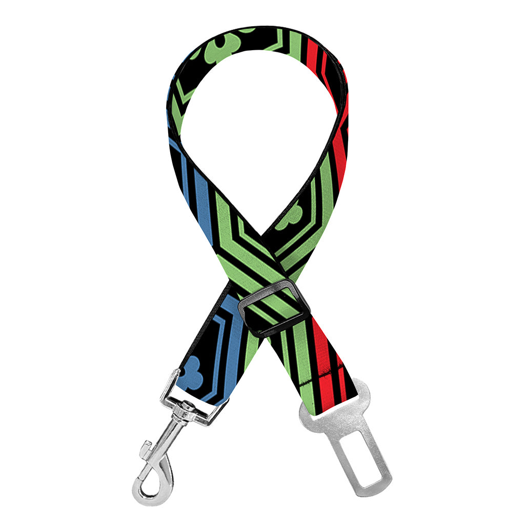 Colorful Japanese Flower Pattern Print Dog Seat Belt