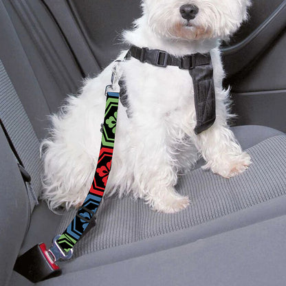 Colorful Japanese Flower Pattern Print Dog Seat Belt