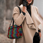 Colorful Japanese Flower Pattern Print Double Strap Bible Bag