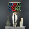 Colorful Japanese Flower Pattern Print Drum Lamp Shade