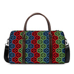 Colorful Japanese Flower Pattern Print Duffle Bag