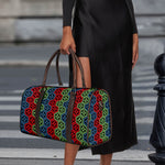Colorful Japanese Flower Pattern Print Duffle Bag