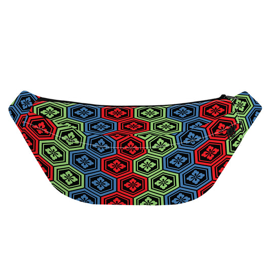 Colorful Japanese Flower Pattern Print Fanny Pack