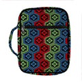 Colorful Japanese Flower Pattern Print Front Pocket Bible Bag