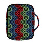 Colorful Japanese Flower Pattern Print Front Pocket Bible Bag