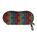 Colorful Japanese Flower Pattern Print Glasses Case