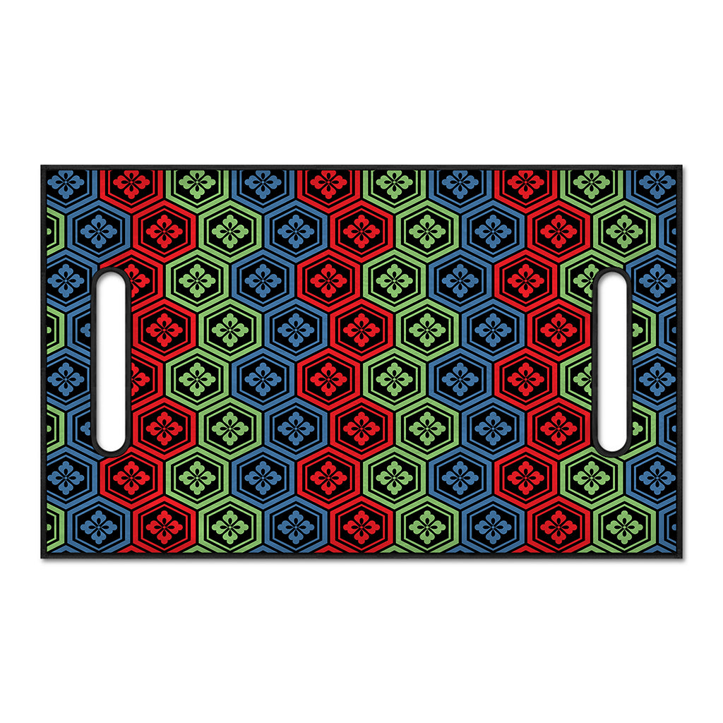 Colorful Japanese Flower Pattern Print Golf Cart Seat Cover