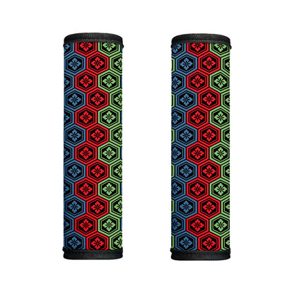 Colorful Japanese Flower Pattern Print Handle Covers