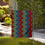 Colorful Japanese Flower Pattern Print House Flag