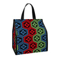 Colorful Japanese Flower Pattern Print Insulated Lunch Tote