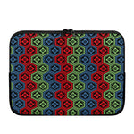 Colorful Japanese Flower Pattern Print Laptop Sleeve