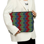 Colorful Japanese Flower Pattern Print Laptop Sleeve