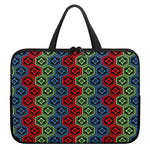 Colorful Japanese Flower Pattern Print Laptop Sleeve With Handle