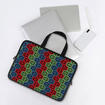 Colorful Japanese Flower Pattern Print Laptop Sleeve With Handle