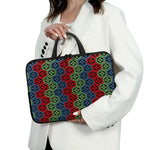 Colorful Japanese Flower Pattern Print Laptop Sleeve With Handle