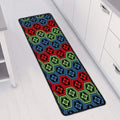 Colorful Japanese Flower Pattern Print Long Kitchen Mat