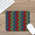 Colorful Japanese Flower Pattern Print Mouse Pad