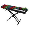 Colorful Japanese Flower Pattern Print Piano Keyboard Cover