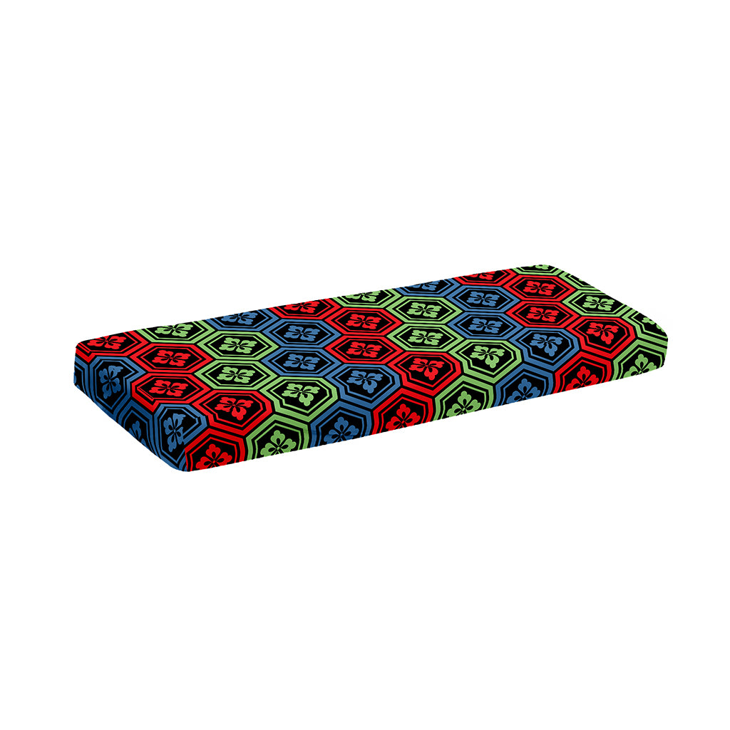 Colorful Japanese Flower Pattern Print Piano Keyboard Cover