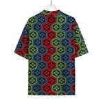 Colorful Japanese Flower Pattern Print Rayon Hawaiian Shirt