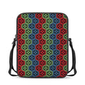 Colorful Japanese Flower Pattern Print Rectangular Crossbody Bag
