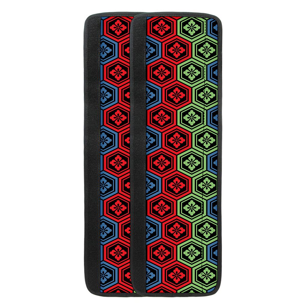 Colorful Japanese Flower Pattern Print Refrigerator Handle Covers