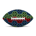 Colorful Japanese Flower Pattern Print Rugby Ball
