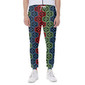 Colorful Japanese Flower Pattern Print Joggers