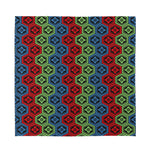 Colorful Japanese Flower Pattern Print Silk Bandana