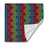 Colorful Japanese Flower Pattern Print Silk Bandana