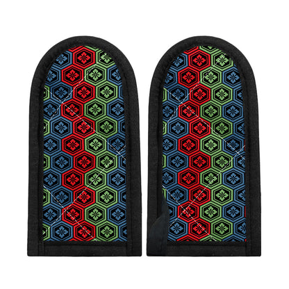 Colorful Japanese Flower Pattern Print Skillet Handle Cover