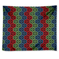 Colorful Japanese Flower Pattern Print Tapestry