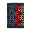 Colorful Japanese Flower Pattern Print Trifold Wallet