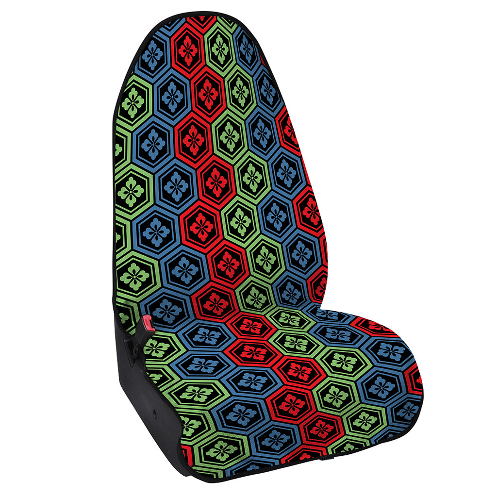 Colorful Japanese Flower Pattern Print Waterproof Car Seat Cover