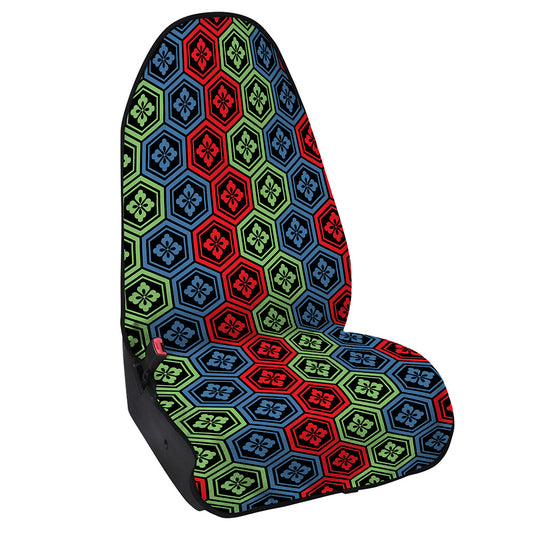 Colorful Japanese Flower Pattern Print Waterproof Car Seat Cover