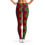 Colorful Japanese Flower Pattern Print Women's Leggings