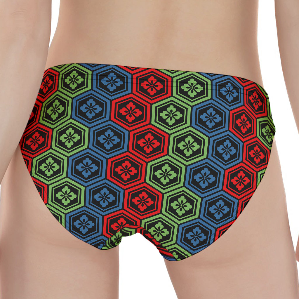 Colorful Japanese Flower Pattern Print Women's Panties