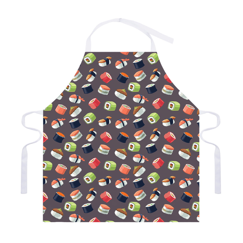 Colorful Japanese Sushi Pattern Print Adjustable Apron